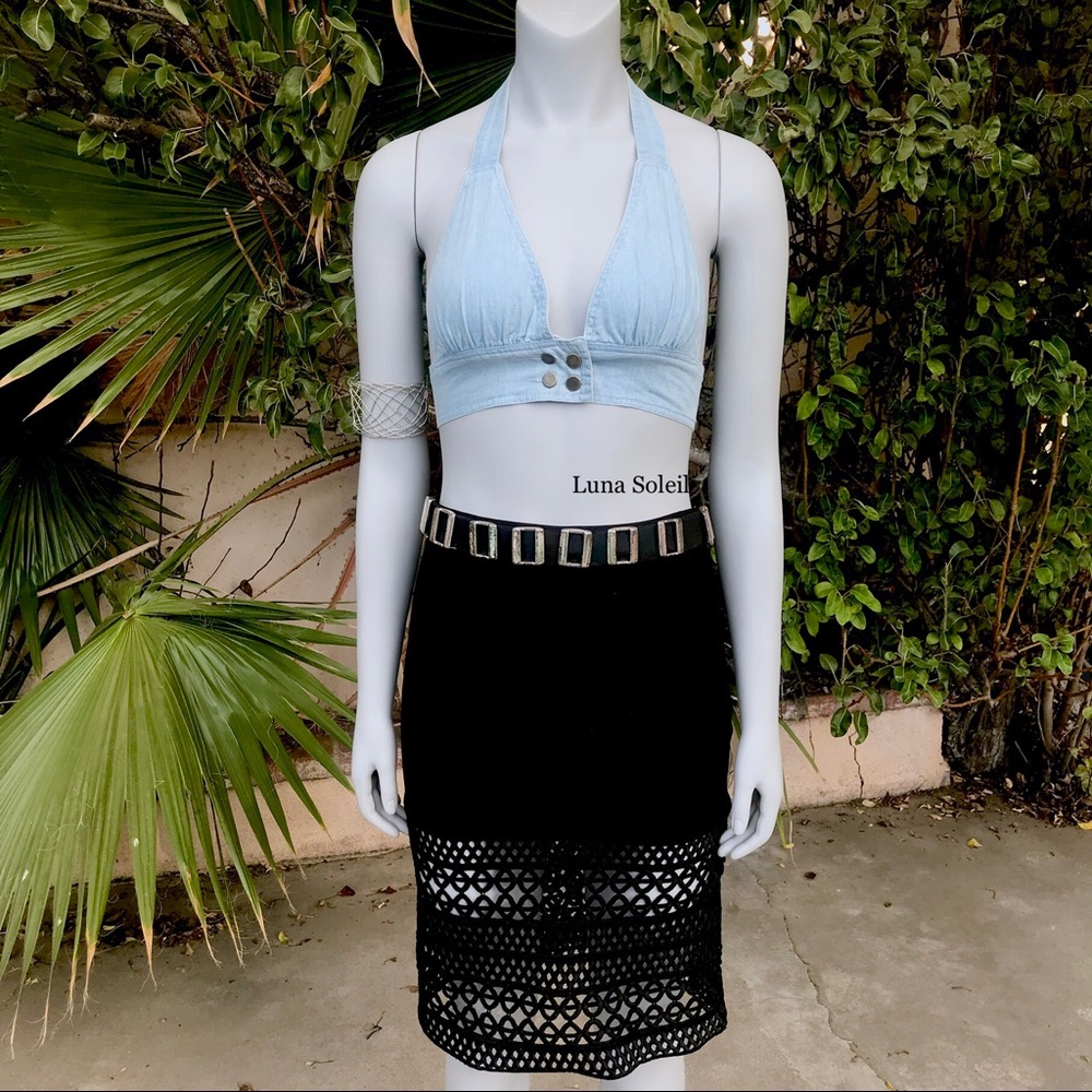 LF Crochet Hem Pencil Skirt